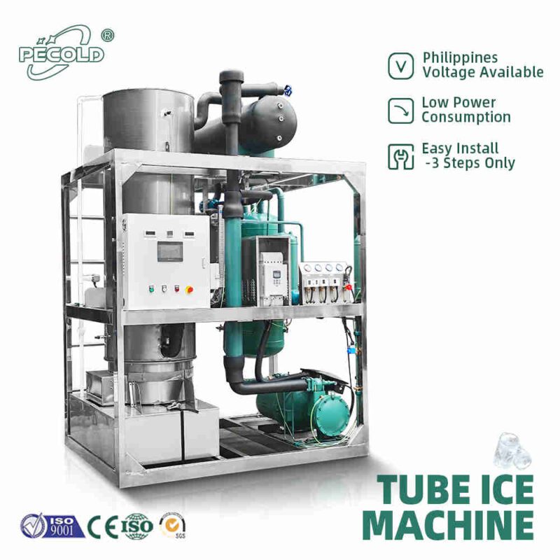 maquina de hacer hielo industrial，5 tons ice tube machine