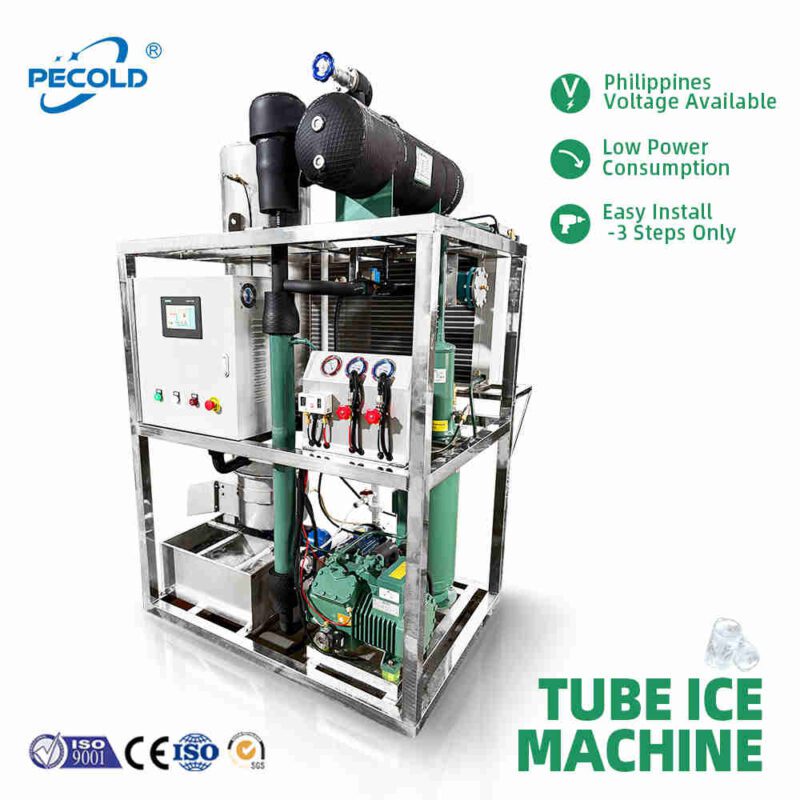 tube ice machine 1 ton single phase